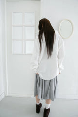 stripe banding flare midi skirt(3colors)