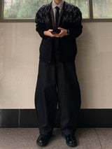 Shadow Jacquard Brush Cardigan