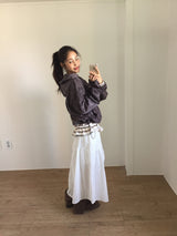 Ray Drape Long Skirt (2color)