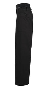Raw Edge Elastic Pants