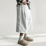 Spike Curve Slit Pintuck Sweat Bermuda Pants (3 colors)