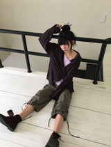 [unisex] ネヴェア ベーシック スラブ 2WAY フード ジップアップ