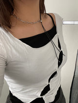 Liberty Leather Bar Mix Necklace