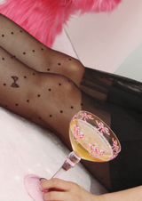 ribbon dot tights 15D
