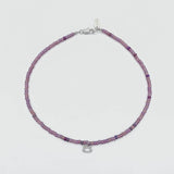 Cubic cat beads necklace (Purple)