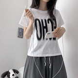 Eco English Lettering Short Sleeve T-shirt (3 Colors)