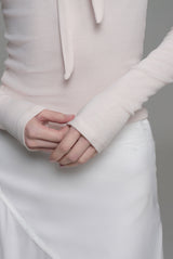 Cotton touch ribbon bolero, Pink
