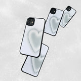 Clear Heart Phone case (epoxy bumper)