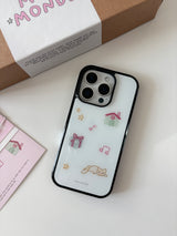 ラブキャットフォンケース (white)