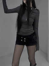 signal high neck button T (2color)