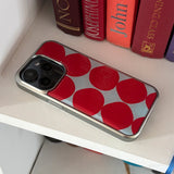 [Epoxy] バンピードット(red)シルバーバンパーケース
