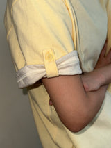 Fake Layered Arm Snap Oversized T-Shirt 6color