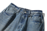 Slap Denim Artwork Bermuda Pants (Light Blue)