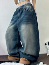 グラデーションバルーンロングデニムパンツ🩵🤍