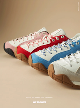 WE FLOWER Fashionable New Hobo Shoes, Versatile, Comfortable and Light - weight - cherry red