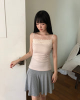 Roain Folding Flare Mini Skirt