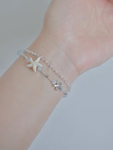 Surgical steel refreshing sea starfish bracelet