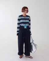 [UNISEX] Linen pintuck banding wide pants