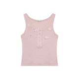 Beads Lip Sleeveless (Pink)