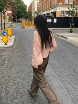 [MADE] ペントンケーブルVネッククロップニット