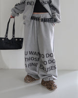 [UNISEX] One-two レタリングジョガー＆ワイドパンツ