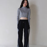zip cropped knit