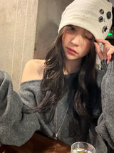 #コジーワンショルダールーズウールニット (4color)