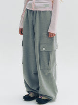 Cargo Button Pants (Grey)