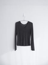 sheer v-neck tee (4c)