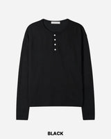デイ ヘンリーネック クロップ ロングスリーブティー