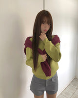 Eobil Basic Round Neck Long Sleeve Knit