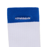 25SS COLOR POINT LETTERING SPORTS SOCKS BLUE