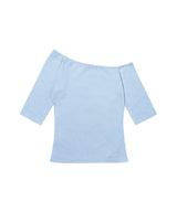 PLASTIC KISS ONE-SHOULDER TOP (SKY BLUE) F26QB051