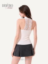 Lady Twist Back Lace Sleeveless Knitwear