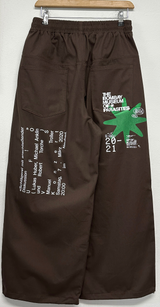 HIP / STREET / KOREAN 💚🐝 GRAFFITI TATTOO PRINT COTTON WIDE BALLOON UNISEX LONG PANTS 🤎🩶🖤💛 - 4 COLORS