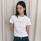 C ロゴコンベックスTシャツ_ホワイト