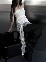 lace frill two-way top (2color)