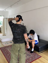 No.1811 S レタリング カモ ハーフ Tシャツ