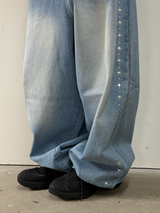 Bloom stud ballon denim pants(2color)