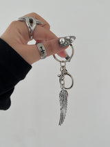 Celestial Feather Keychain