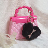 Bunny Popo Doll Keyring (black)