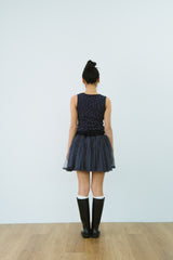 FLOWER EYELET LACE UP TOP