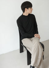 drape mock neck tee