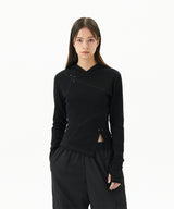 CURVED SLIM HOODIE