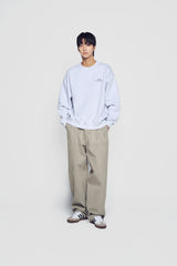 24FW アップサイドダウンロゴナッピングズリースウェットシャツメランジ