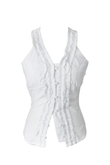Frill halterneck sleeveless
