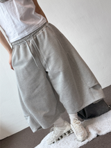 Coller Curved Side Pintuck Balloon Bermuda Shorts 3color