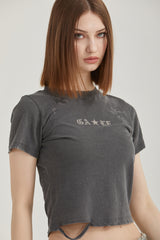 ウォッシングクラックtシャツ