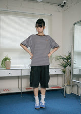 26SS★ Cat Stripe Ringer Tee