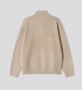 All Day High Neck Modal Semi-Zip-Up Knit